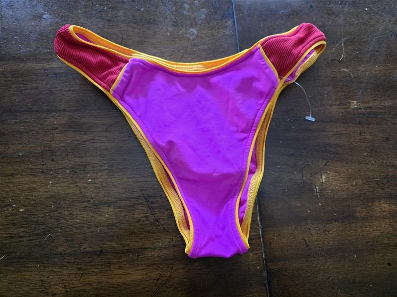 NWOT L*Space S Sandy Swim Bottom Bikini Pink Orange Red 125263