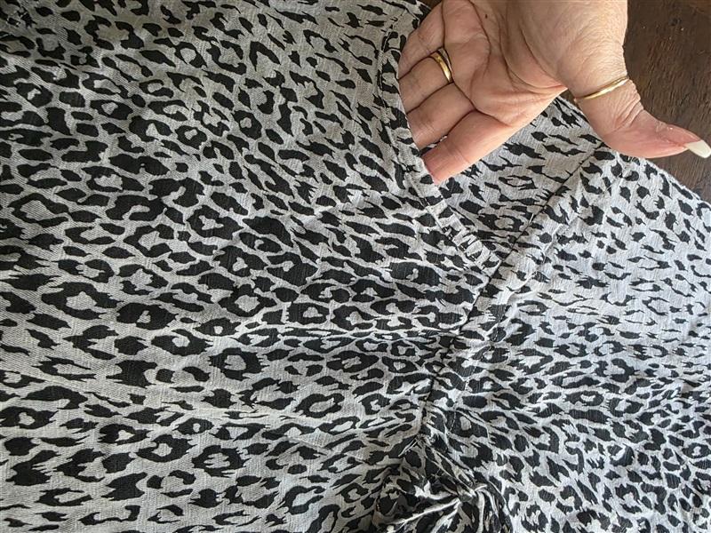 NWT Bobi S Romper Playsuit Gray Black Animal Print 125268