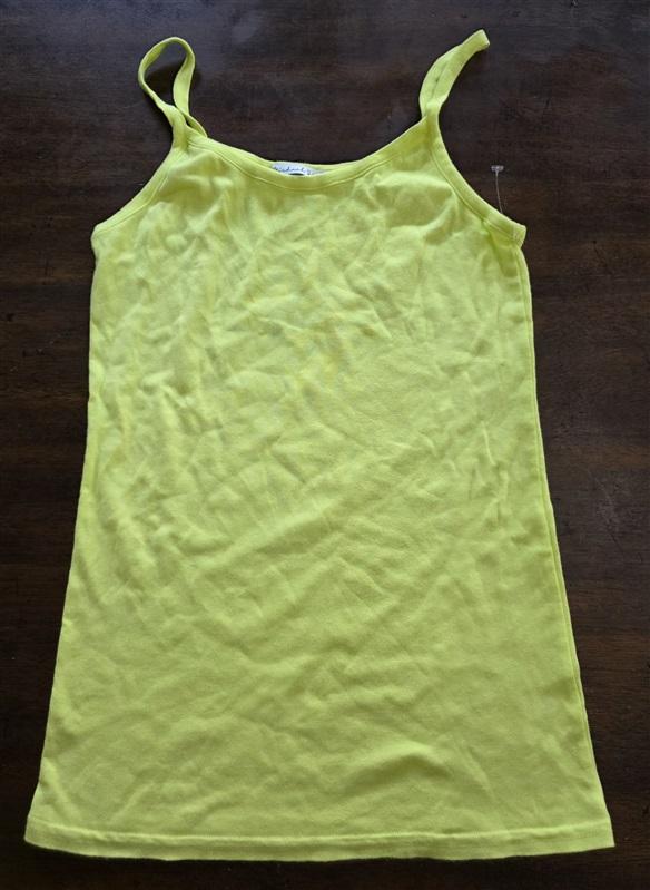 NWOT Michael Stars OS Lime Green Ribbed Tank 125270