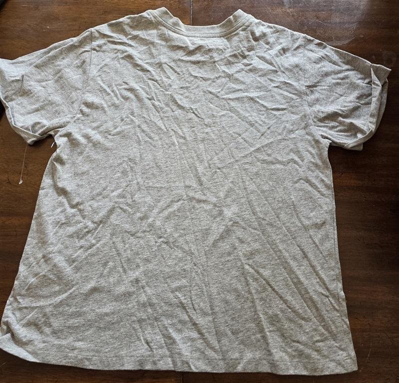 NWOT Calme S Yoga Crew Neck T Shirt Gray 125287