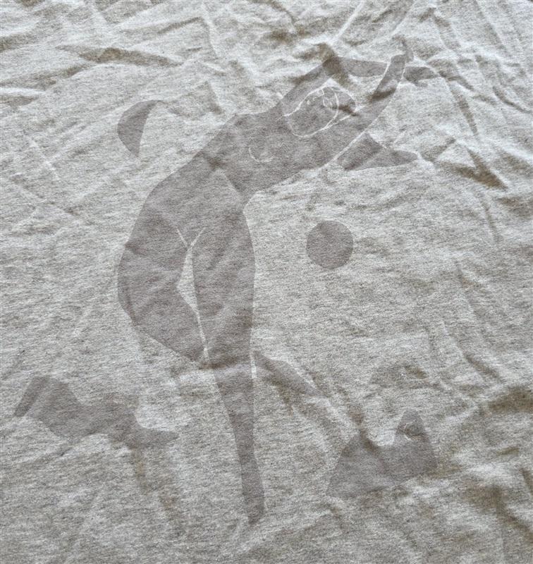 NWOT Calme S Yoga Crew Neck T Shirt Gray 125287