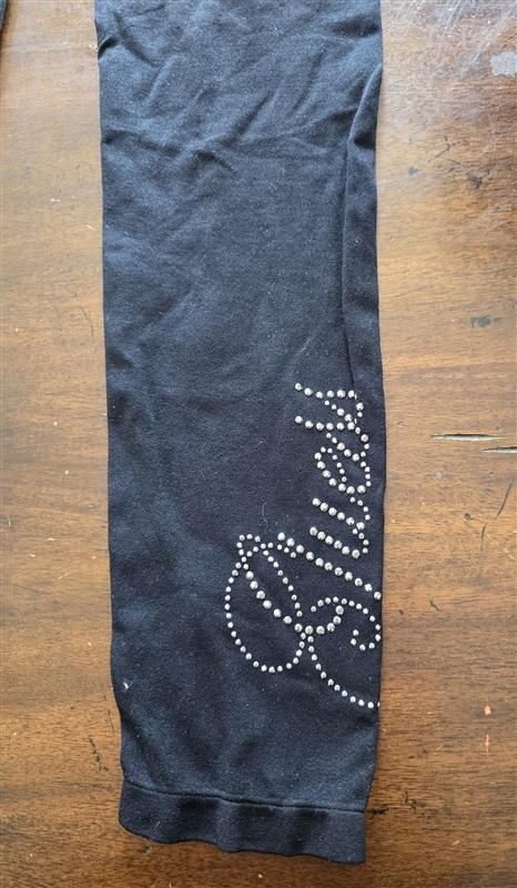 NWOT Guess M/L Sparkly Studded Legging Black Silver 125298