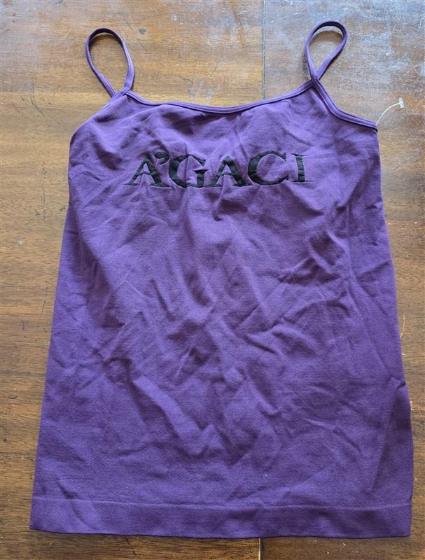 NWOT Last Tango AGACI OS Seamless Tank Top Spaghetti Strap Purple 125300