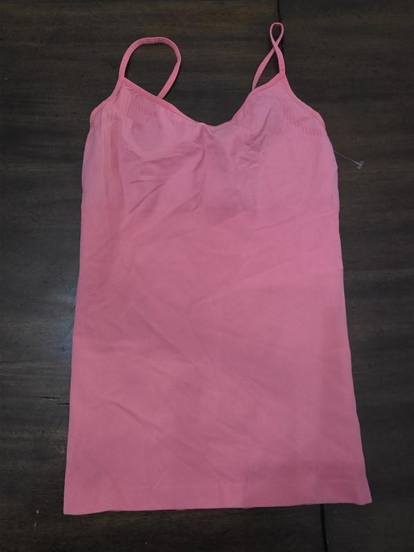 NWOT Last Tango s/m Seamless Camisole Tank Top Spaghetti Strap Pink 125307