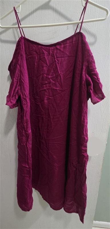 NWT Hayden S Lace Up Off Shoulder Dress Burgundy 125310