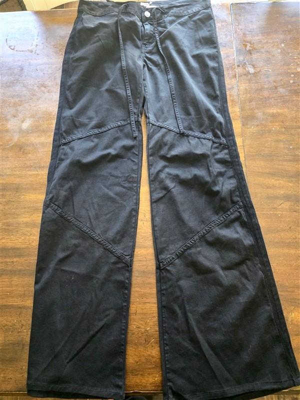 NWOT Joie 6 Black Wide Leg Pieced Tie front Pants 125327