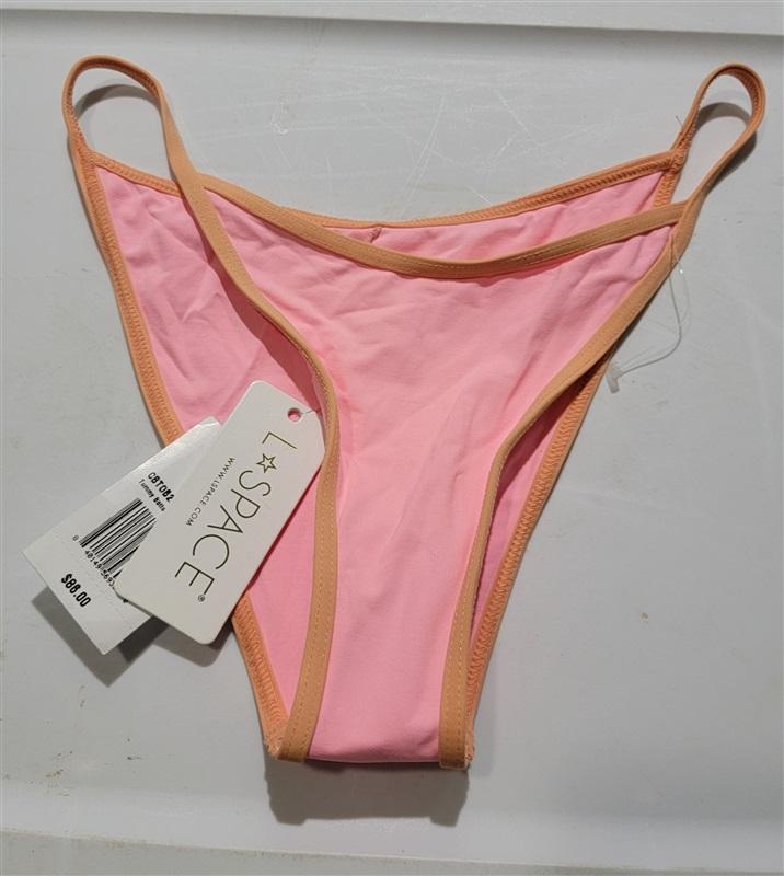 NWT L*Space M Tommy Bitsy Bikini Bottom CPT Pink 125329