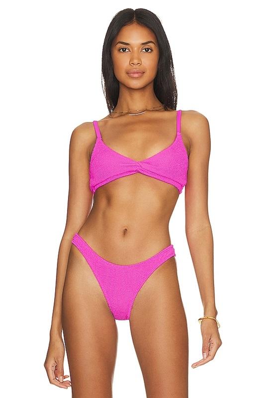 NWT Good American S/M Always Fits Good Bikini Bottom Pink 125339
