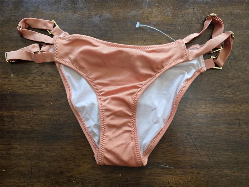 NWOT Hot As Hell HAH XS Peach Double Strap Bikini Bottom 125343