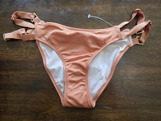 NWOT Hot As Hell HAH XS Peach Double Strap Bikini Bottom 125343
