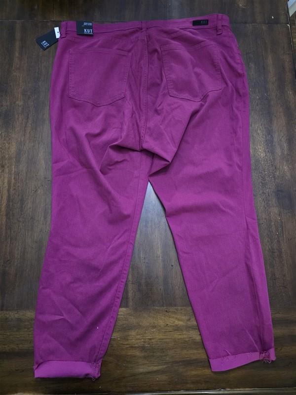 NWT KUT From Kloth 24W High Rise Skinny Fuchsia Jeans 125349