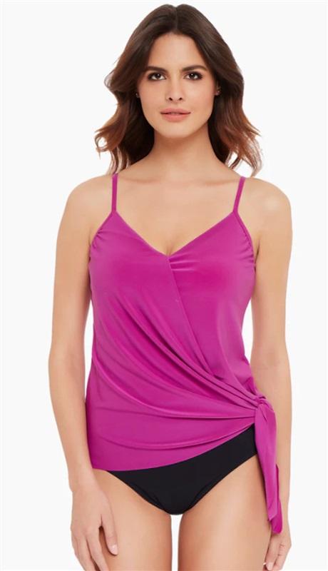 NWT Miraclesuit 8 Solid Alex Underwire Tankini Top Pink 125350