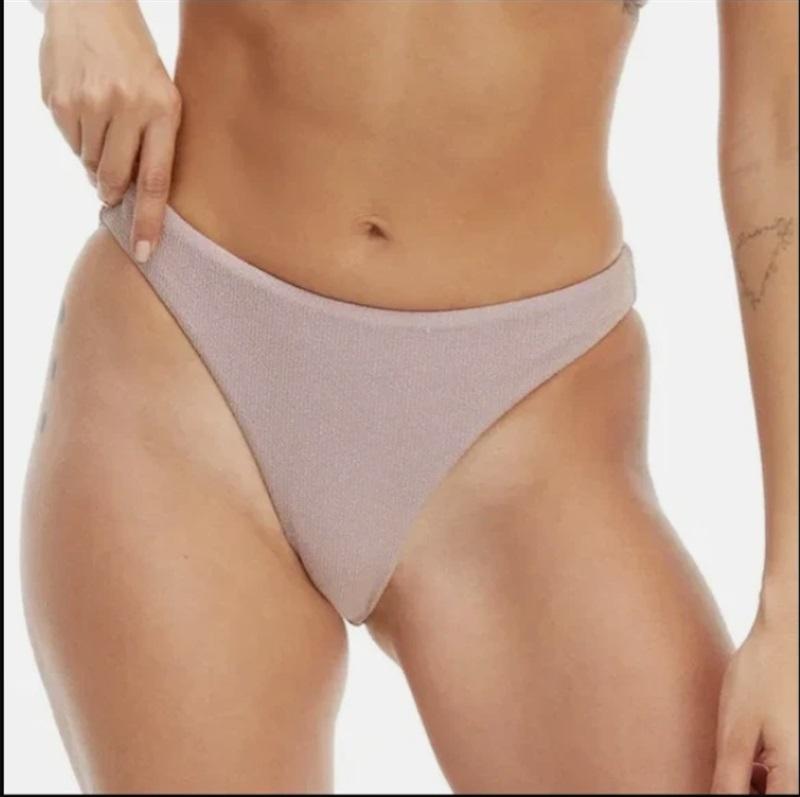 NWT Good American XXL 5 Better Bikini Bottom Lilac Gray Purple 125359