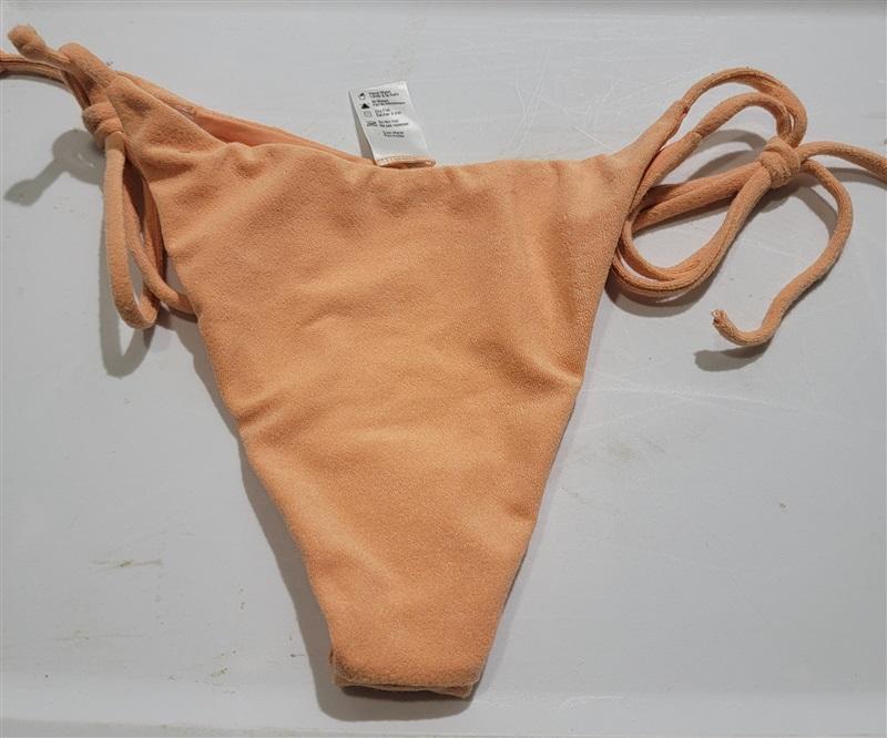 NWOT L*Space M Lennox Tangy Orange Tie Side Bikini Bottom 125386