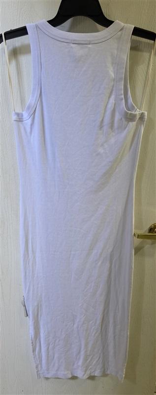 NWOT Michael Stars L Wren Ribbed Round Neck Sleeveless Tank Dress White 125403