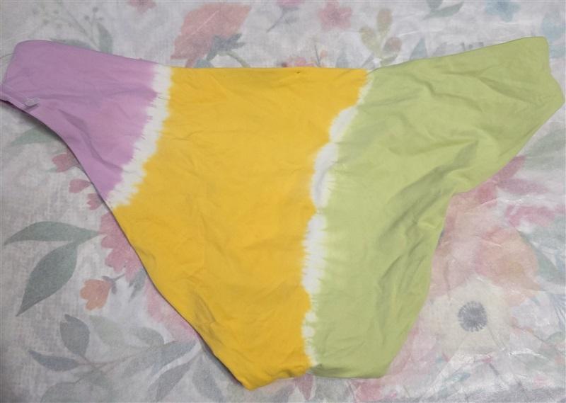 NWOT L*Space XL Lizzie Tie Dye Purple Yellow Green Bikini Top & Bottom 125411