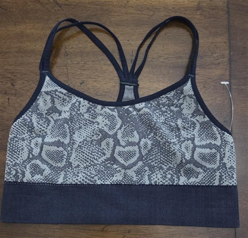 NWOT Bombshell XS Blue Snake Print Racerback Sports Bra Stretch Gym Yoga 125414