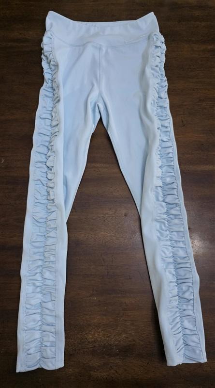 NWTD Thrive Societe S Blue Smocked 7/8 Leggings Athleisure Yoga Pants 125416