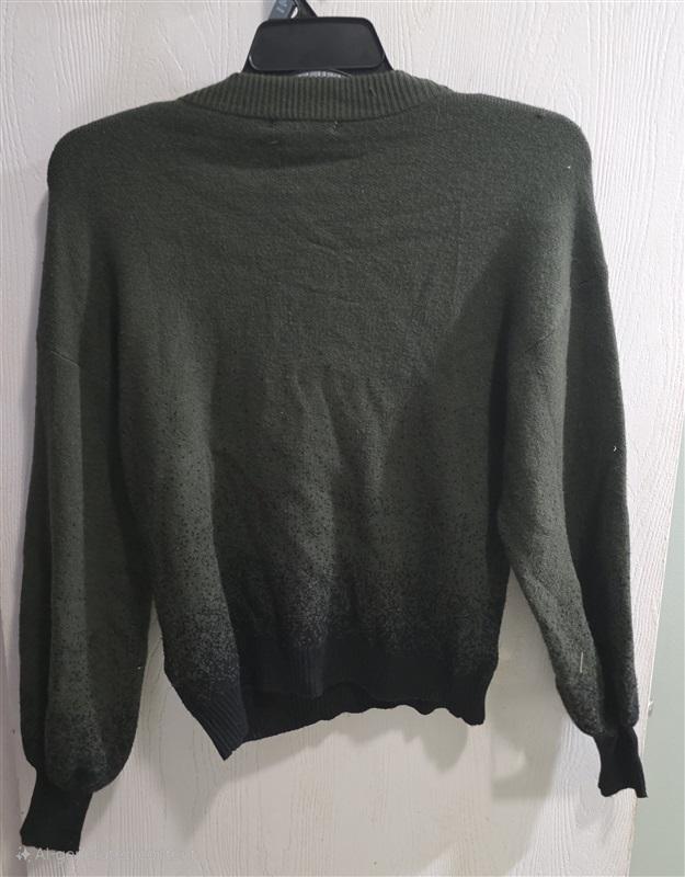NWOT Design History M Green Black Gradient Sweater Ombre Knit Pullover 125418