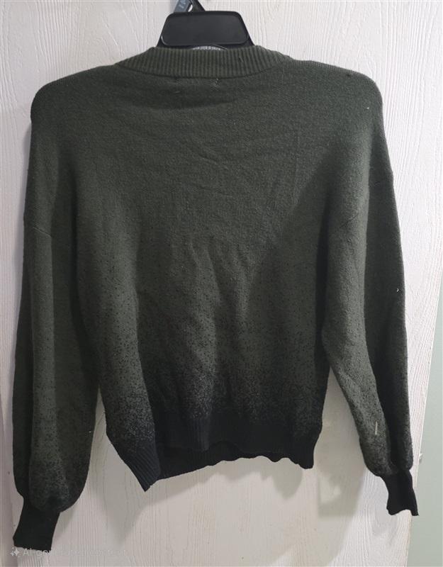 NWOT Design History M Green Black Gradient Sweater Ombre Knit Pullover 125418