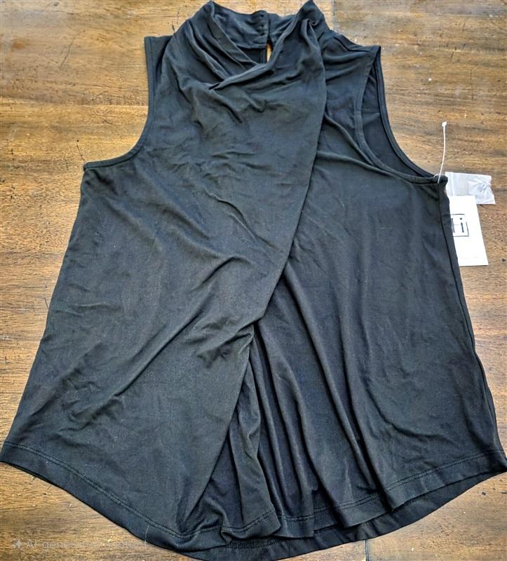 NWT Heather's Closet S Crossover Turtleneck Tank Top Stretch Casual 125428