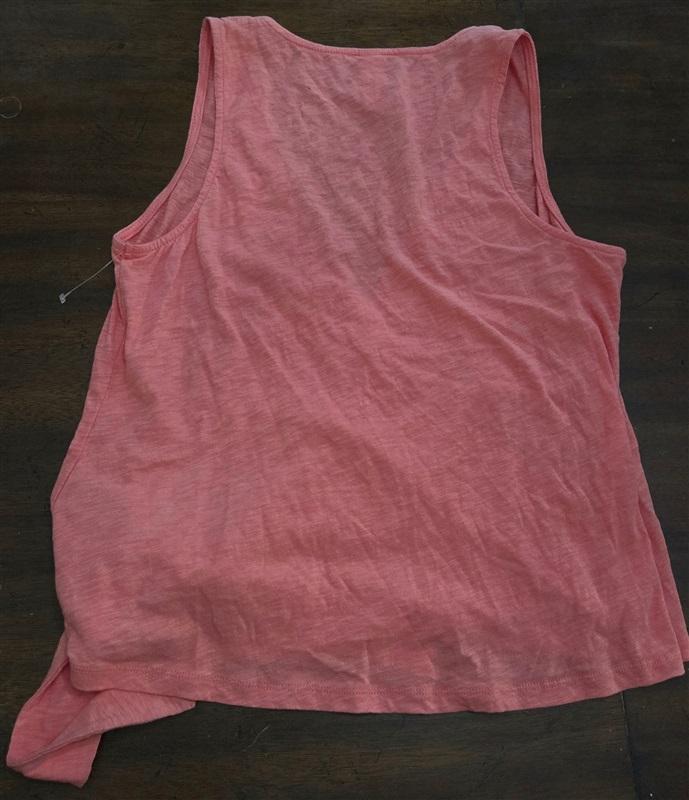 NWOT Altar'd State S Coral Surplice Tank Top Tie Side Boho Blouse 125429