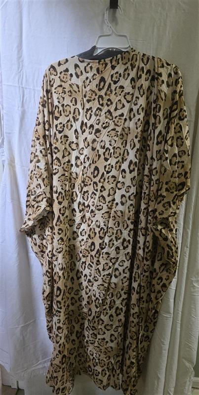 NWT PilyQ Q Jennifer O/S Leo Leopard Kimono Swim Cover-Up 125431