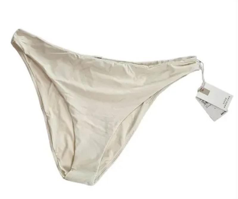 NWOT Good American XL Basic Better Bikini Cheeky Bottom Swim Ivory 125433