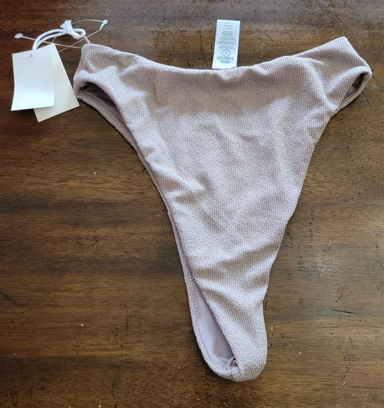 NWT Good American sz 2XL or 5 Lilac Sparkle Swim Bikini Bottom 125434