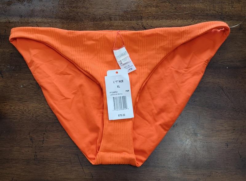 NWOT L*Space SM Camacho Classic FULL Bikini Swim Bottom POP Orange 125439