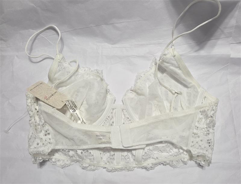 NWT Intimately Free People S Lace Underwire Sheer Bra White 125449