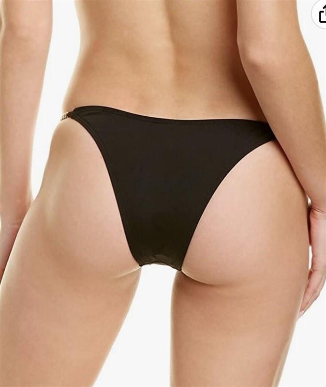 NWOT L*Space L Van Damme Chain Link Sides Bikini Swim Bottom Pink 125453