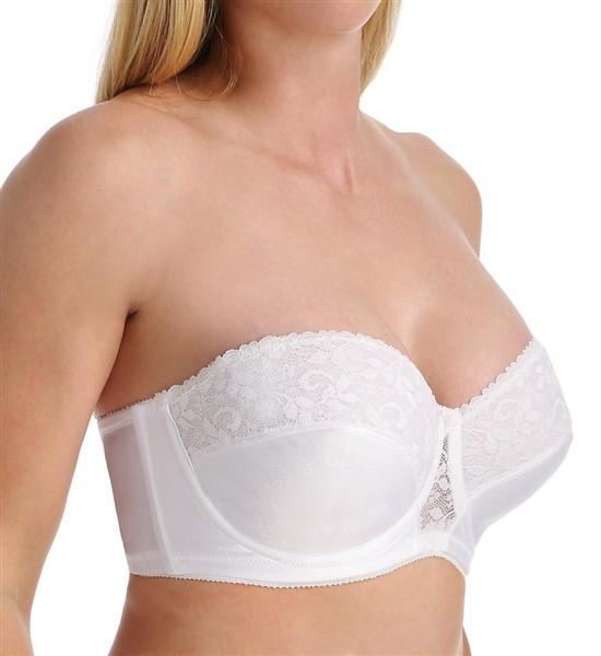 NWOT Carnival 32D Full Figure Strapless Underwire Bra 123 White 125463