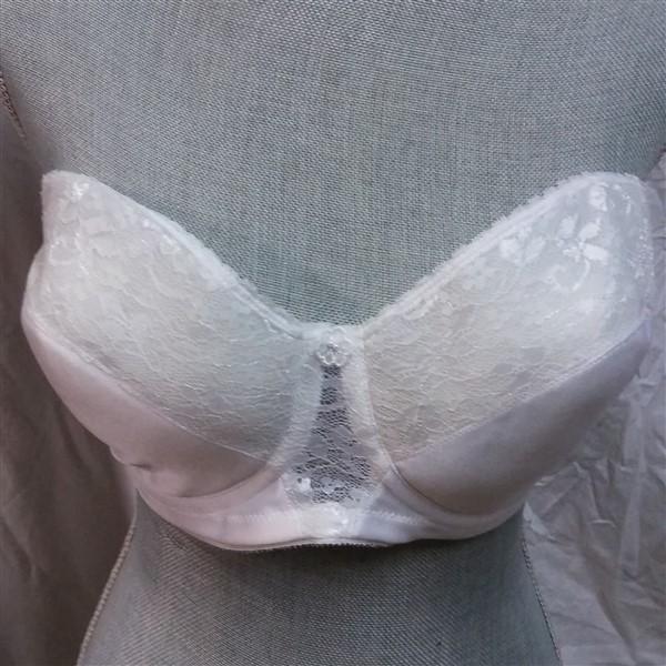 NWOT Carnival 32D Full Figure Strapless Underwire Bra 123 White 125463