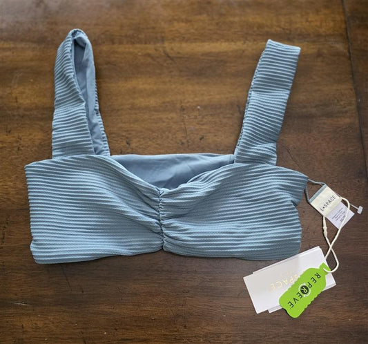 NWT L*Space XS Marlee Eco Chic Repreve SLG Blue Bikini Swim Top 125471