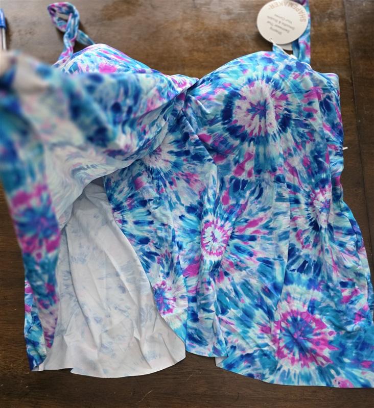 NWT Coco Reef 34C Contours Clarity Bra-Sized Bandeau Tankini Top 125472