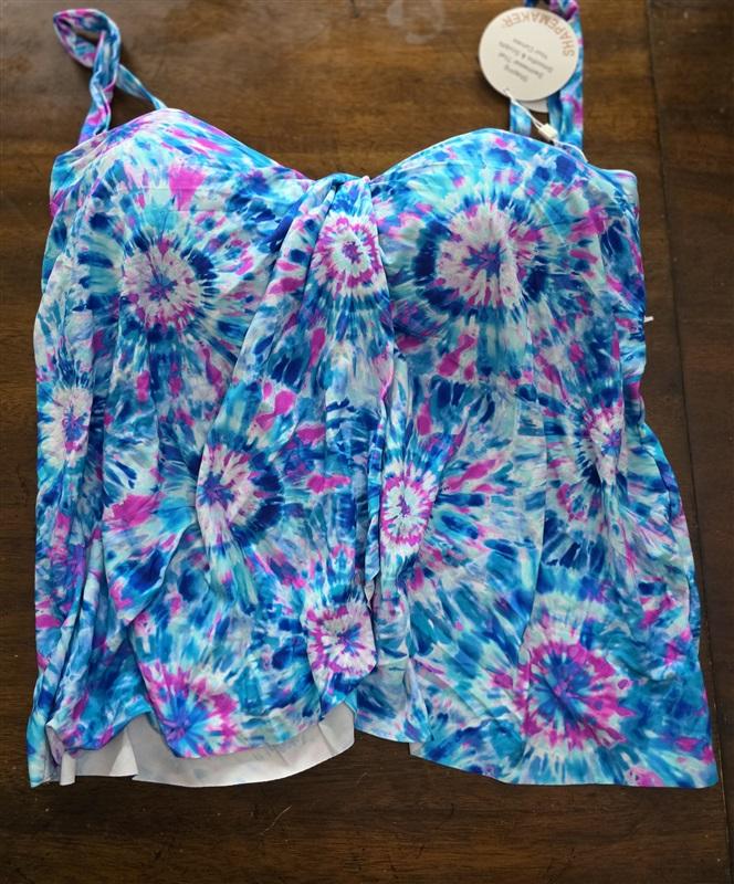 NWT Coco Reef 34C Contours Clarity Bra-Sized Bandeau Tankini Top 125472