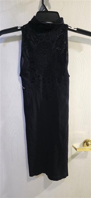 NWOT Last Tango S/M Mesh Lace High Neck Seamless Black Dress 125483