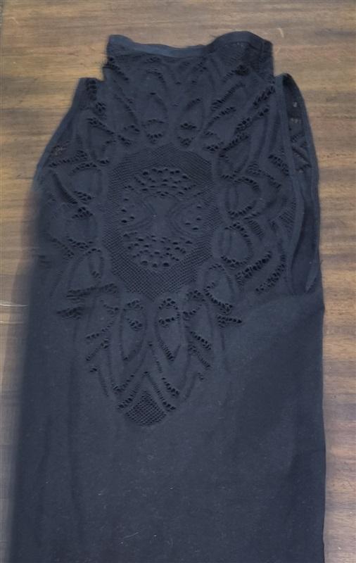 NWOT Last Tango S/M Mesh Lace High Neck Seamless Black Dress 125483