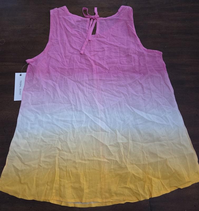 NWTD Tribal XS Ombre Lollipop Swing Tunic Boho Tank Top 125488