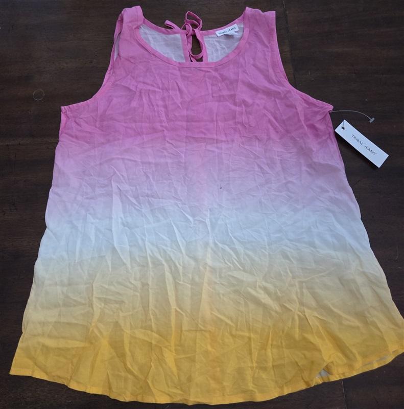 NWTD Tribal XS Ombre Lollipop Swing Tunic Boho Tank Top 125488