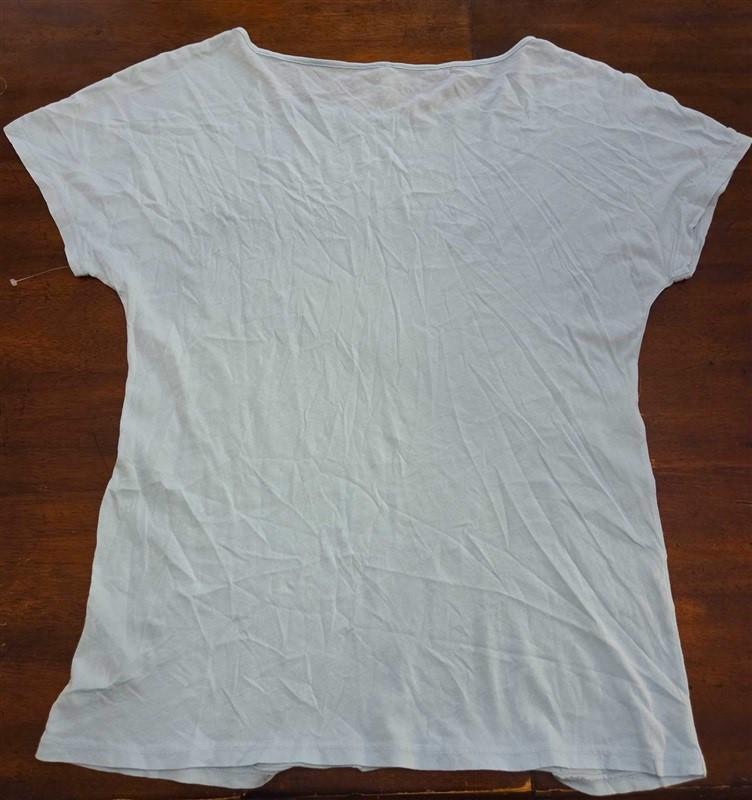 NWOT Lanston S Baby Blue V Neck Short Sleeve T Shirt 125491