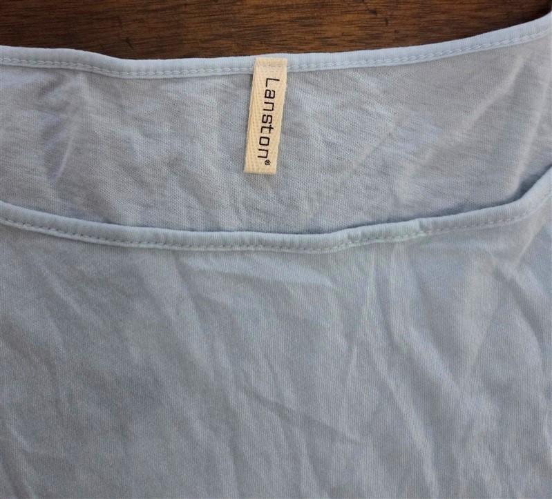 NWOT Lanston S Baby Blue V Neck Short Sleeve T Shirt 125491