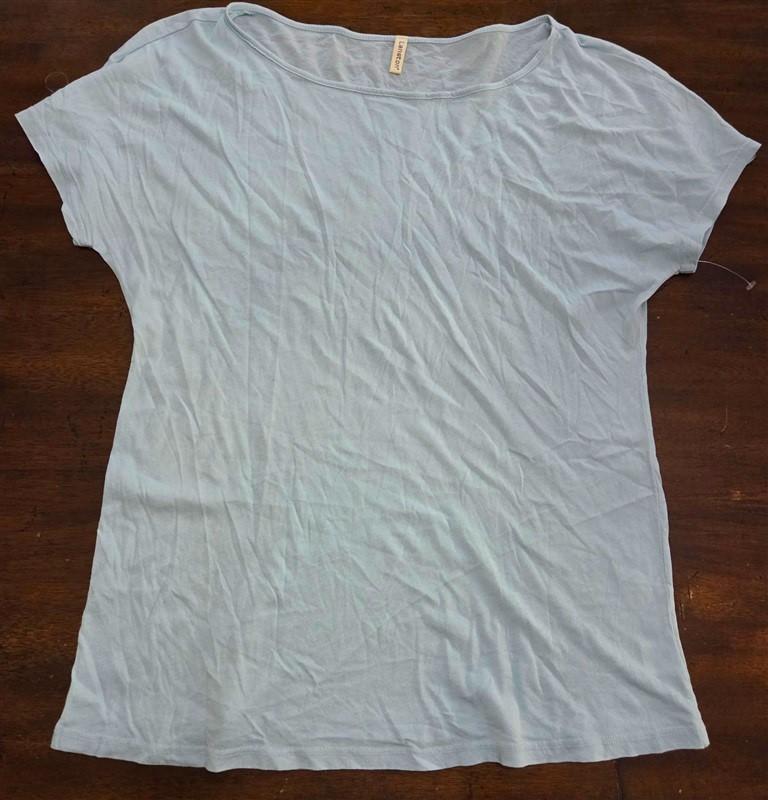 NWOT Lanston S Baby Blue V Neck Short Sleeve T Shirt 125491