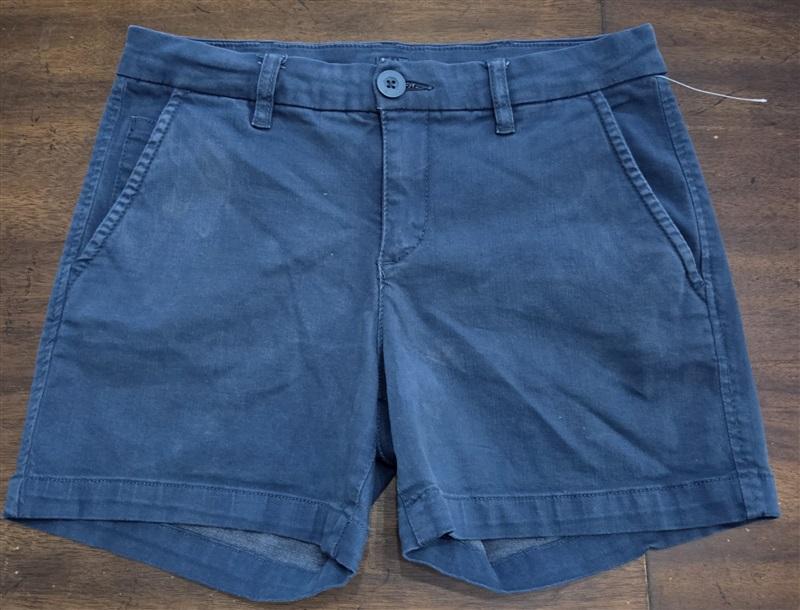 PO KUT From Kloth 4 Navy Blue Trouser Shorts Mid Rise Stretch Casual 125492