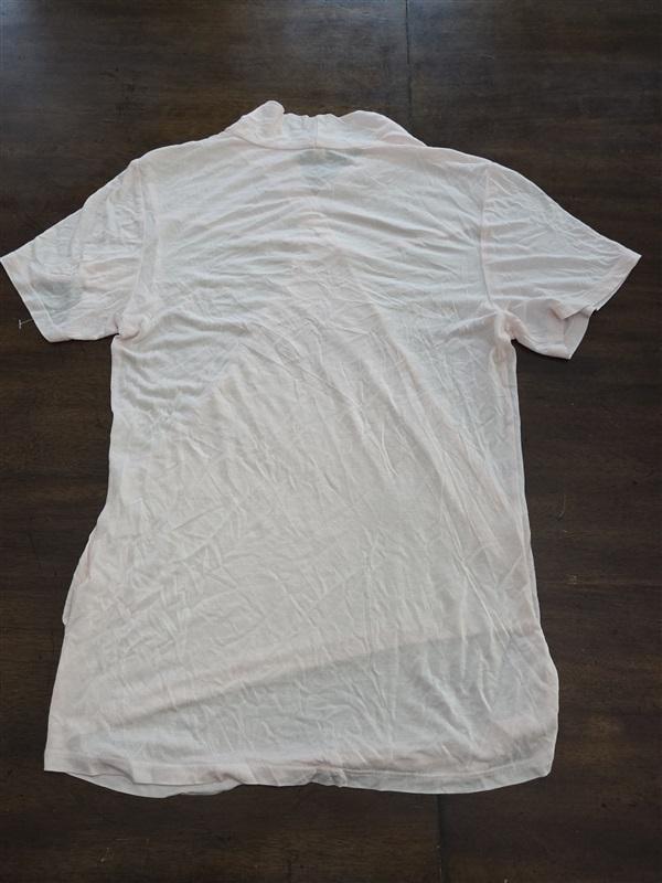 NWOT Lanston XS V Neck Surplice Short Sleeve T Shirt Baby Pink 125496