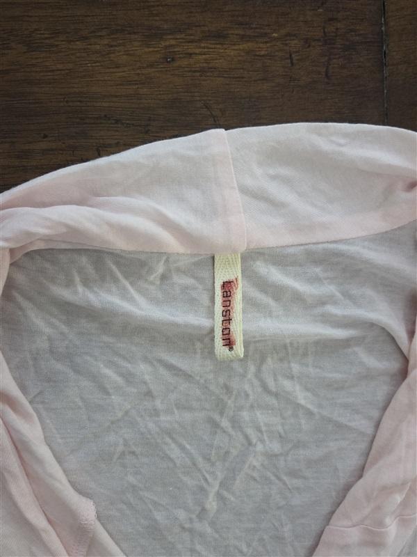 NWOT Lanston XS V Neck Surplice Short Sleeve T Shirt Baby Pink 125496
