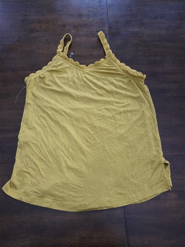 NWOT Altar'd State M Crochet Trim Tank Top Boho Blouse Yellow 125497