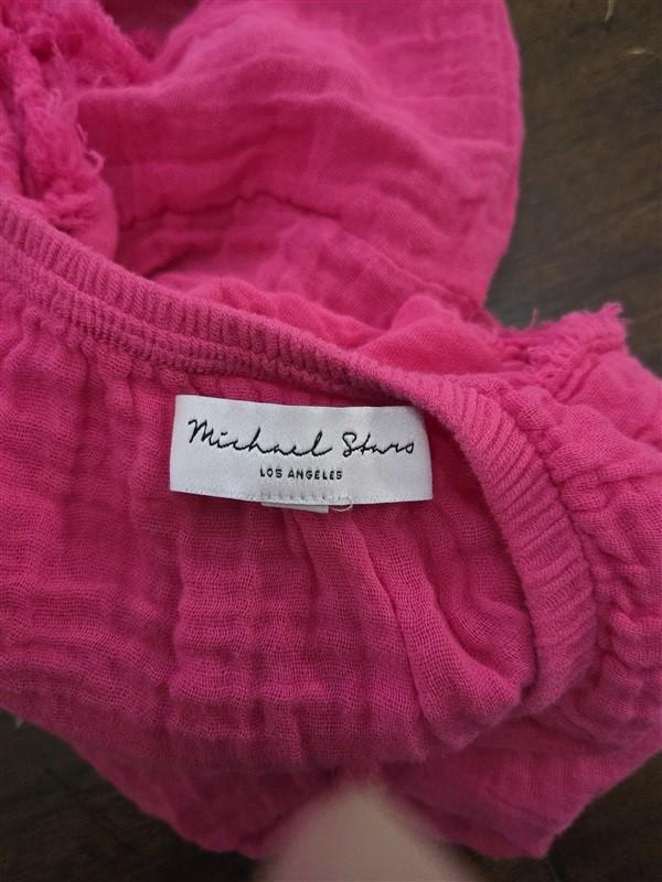 NWOT Michael Stars S Evereye Fleur Gauze Tube Top Pink 125498