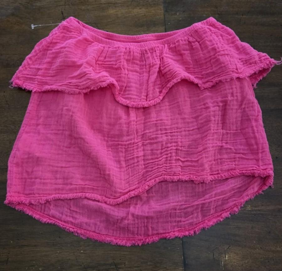 NWOT Michael Stars S Evereye Fleur Gauze Tube Top Pink 125498